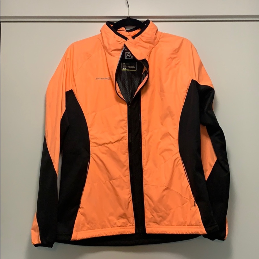Neon orange wind breaker